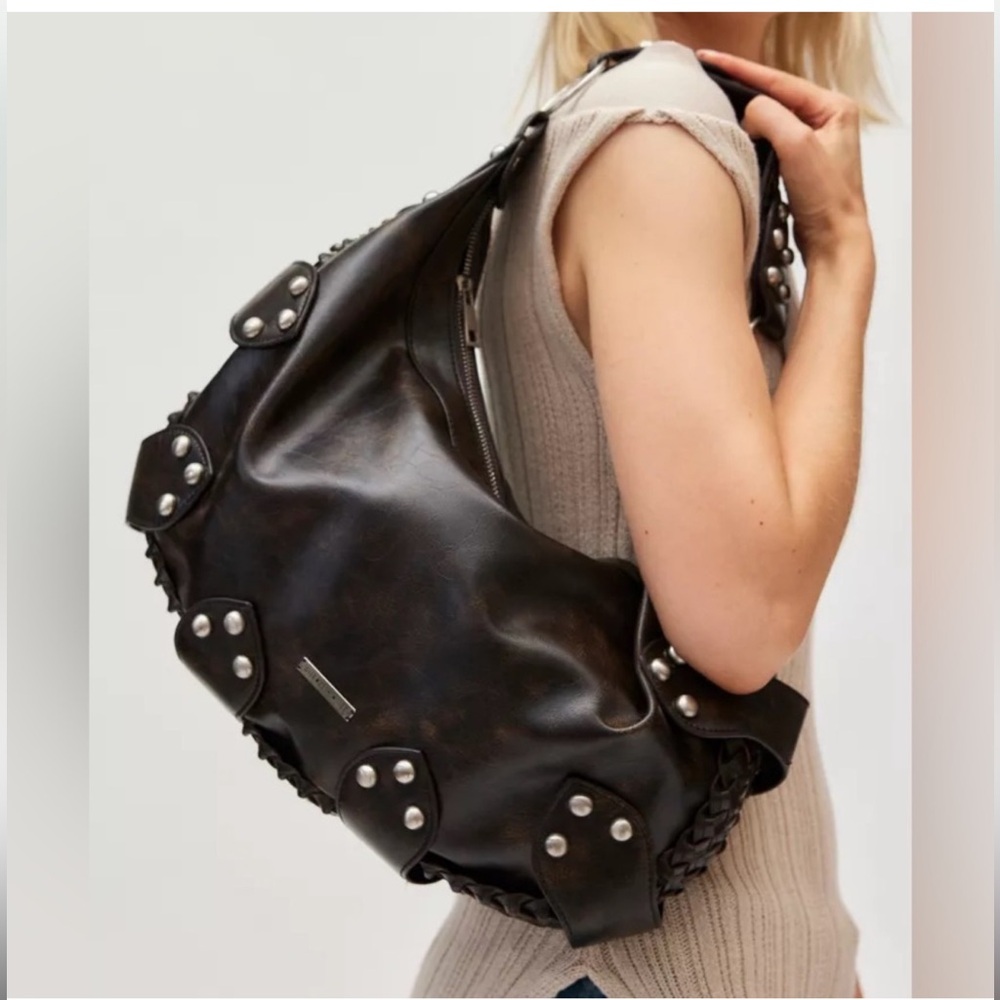 Silence + Noise -URBAN OUTFITTERS NWT -Floral Studded Hobo Bag